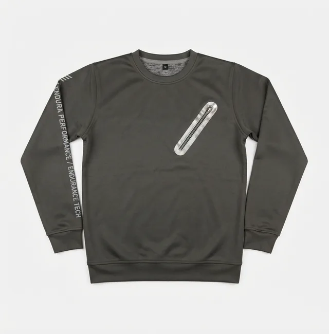 Olive & White Casual Sweatshirt