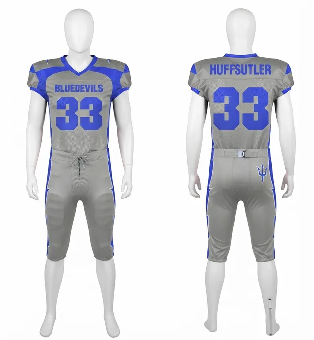 Grey Lace-Up American Football Pants