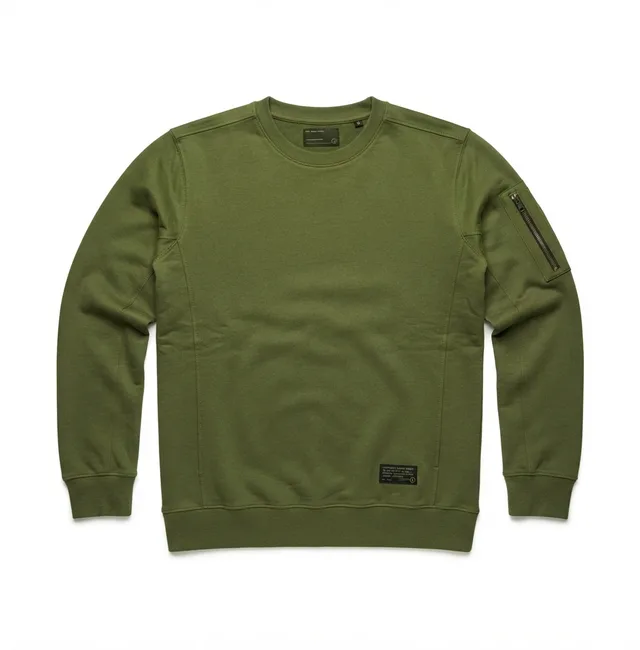 Olive Green Casual Sweatshirt, reference view