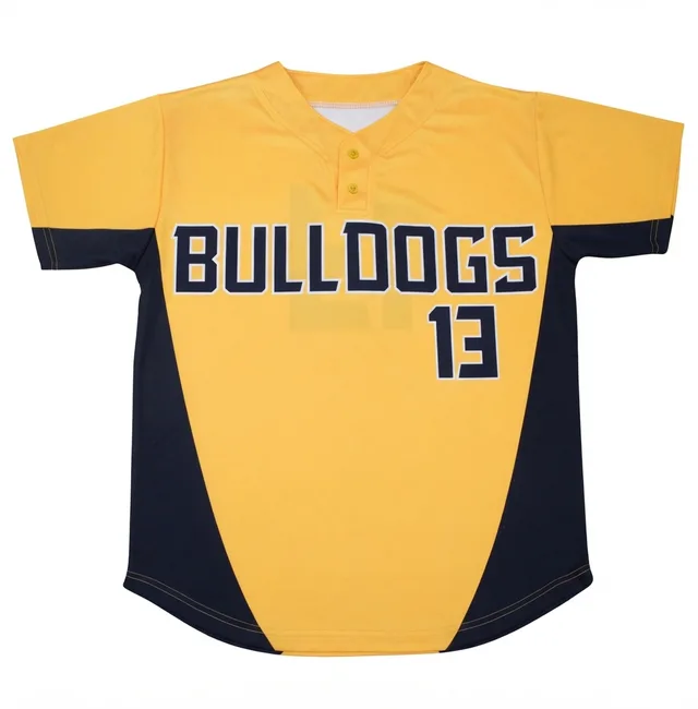 Yellow & Navy Baseball & Softball Jersey