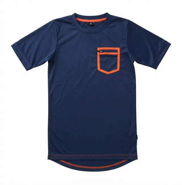 Navy & Orange Casual T-Shirt