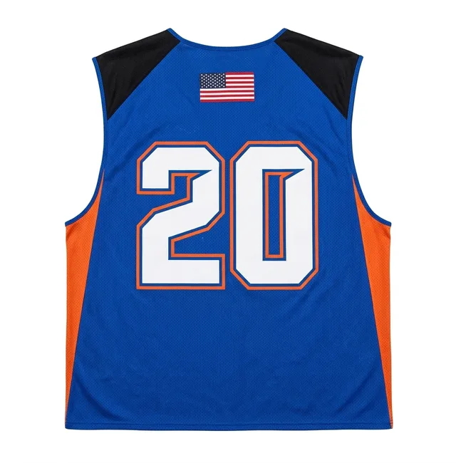 Blue, Orange & Black Lacrosse Jersey, view 2