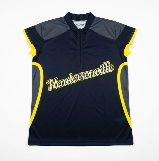 Black, Grey & Yellow Bowling Polo Shirt