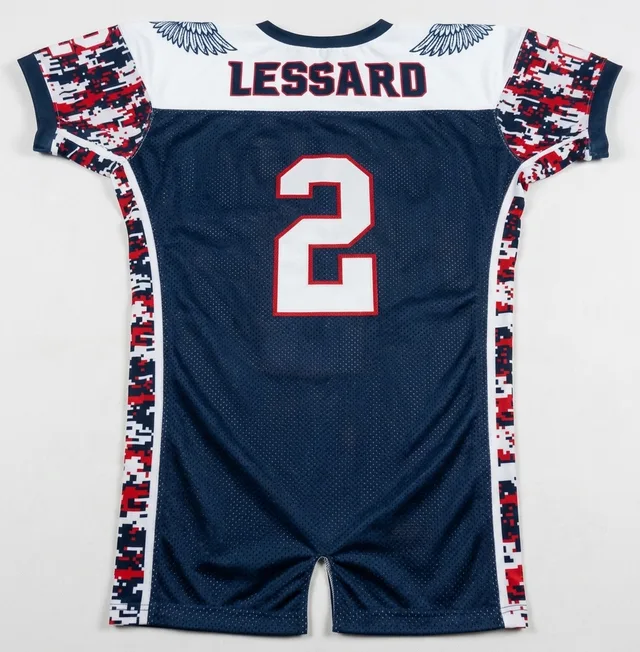 Navy Camo American Football Jersey, reference view