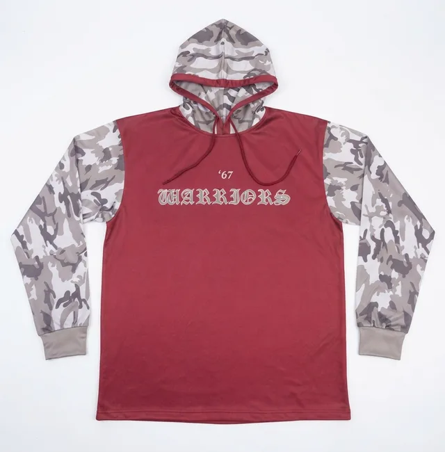Maroon & Grey Custom Hoodie, reference view