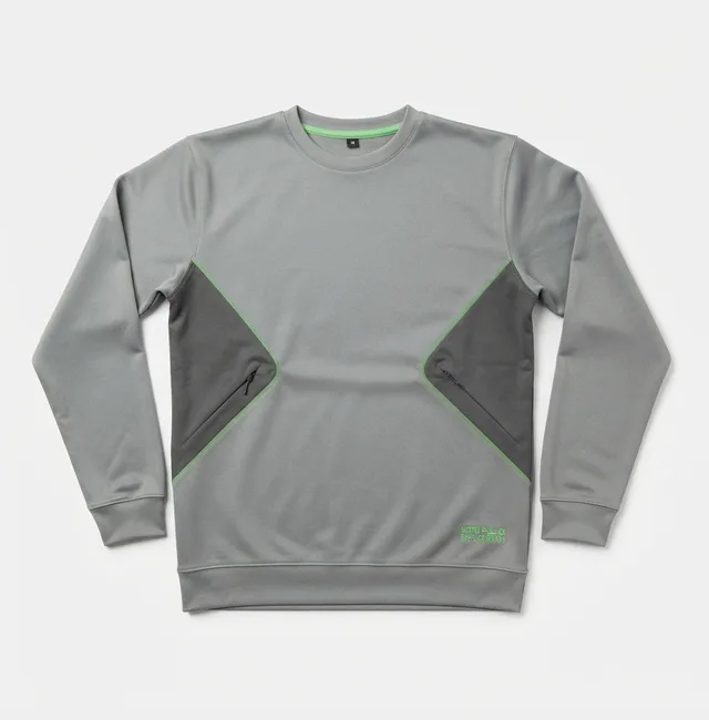 Grey & Dark Grey Casual Sweatshirt