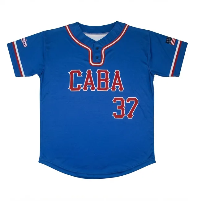Blue, Red & White Baseball & Softball Jersey