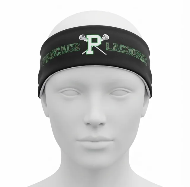 Black, Green & White Sports Headband, reference view