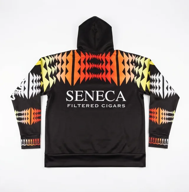 Black, Orange & White Custom Hoodie, view 2