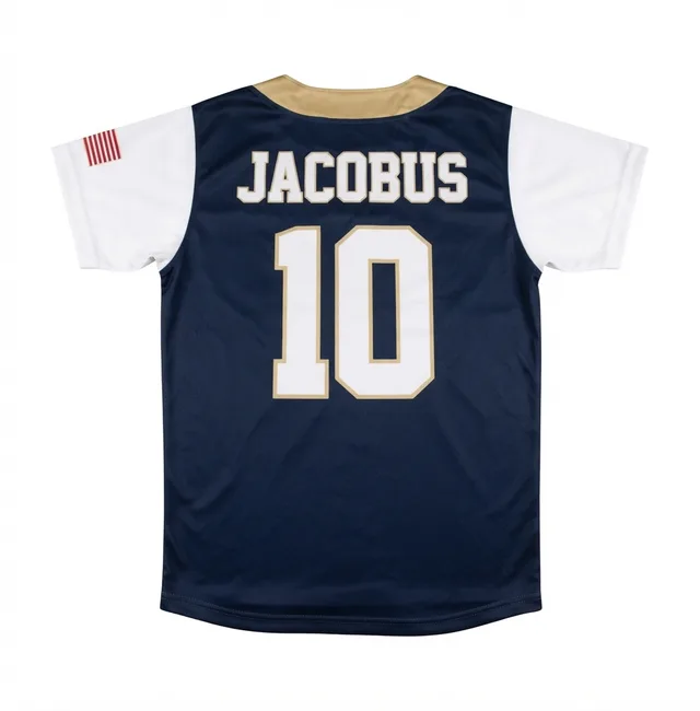 Navy, White & Gold Baseball & Softball Jersey, view 2