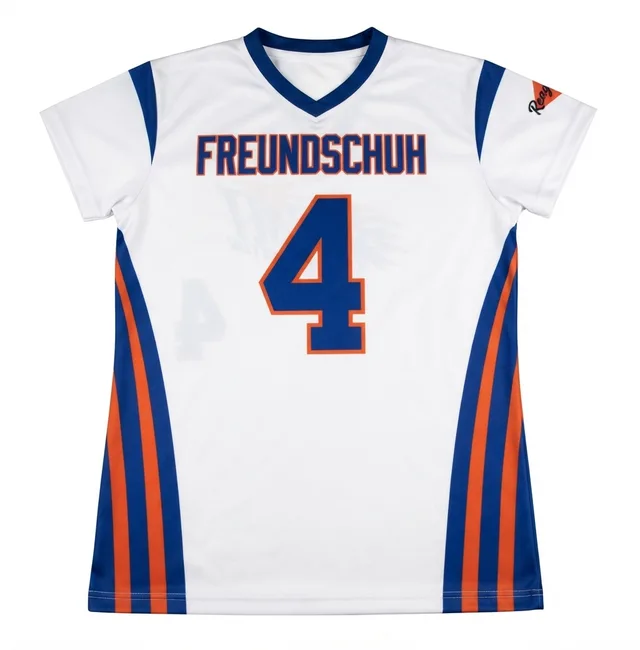 White, Blue & Orange Custom T-Shirt, view 2