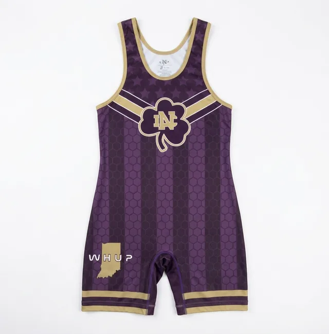Purple & Gold Wrestling Singlet, view 2