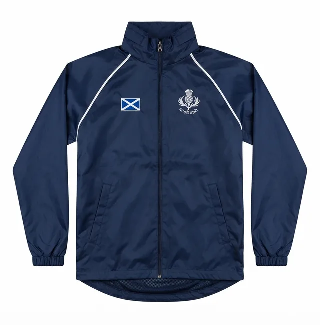 Navy Contrast-Piping Zip Jacket, reference view