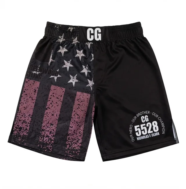 Black & Muted Red Custom Shorts