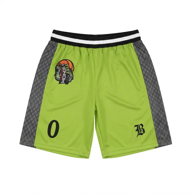 Lime Green & Grey Basketball Jersey, view 3