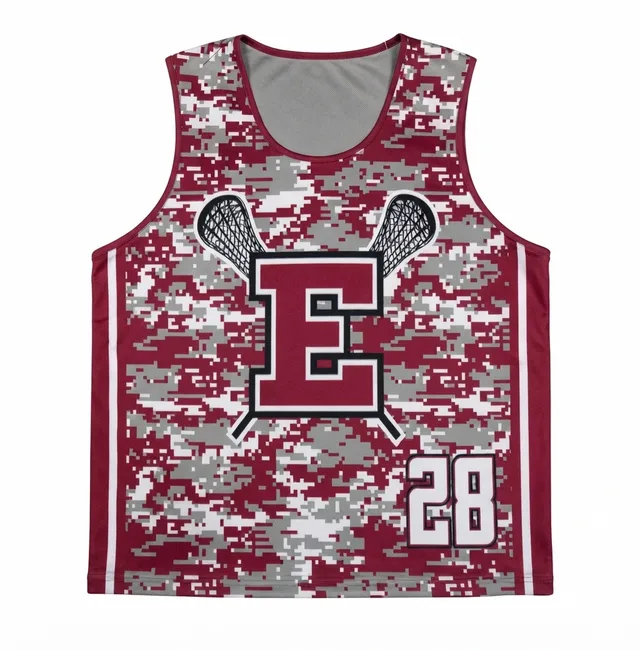 Grey & Maroon Lacrosse Jersey, view 2