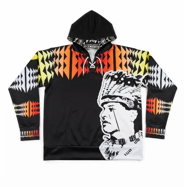 Black, Orange & White Custom Hoodie