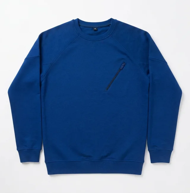 Blue Casual Sweatshirt