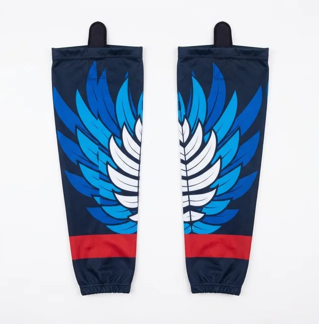 Navy, Blue & Red Ice Hockey Socks, reference view