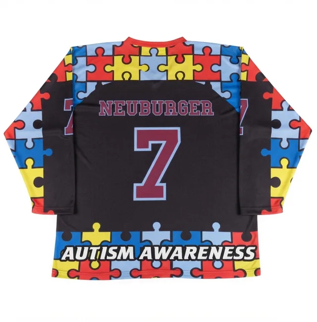 Multicolour & Black Ice Hockey Jersey, view 2