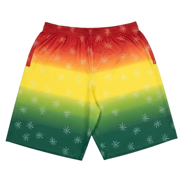 Red, Yellow & Green Custom Shorts