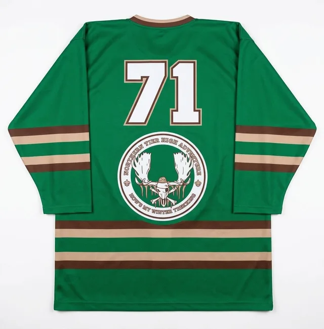 Green & Gold Ice Hockey Jersey, reference view