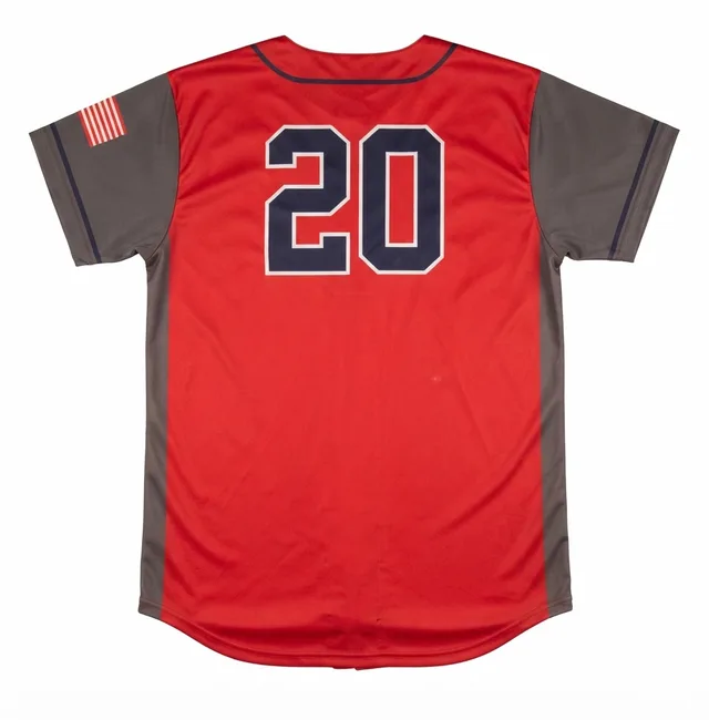 Red & Charcoal Baseball & Softball Jersey, view 2