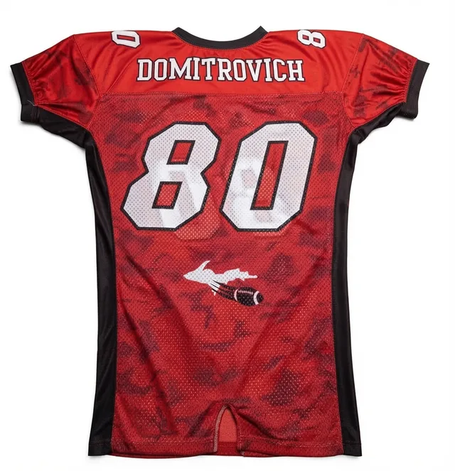 Red & Black American Football Jersey, reference view