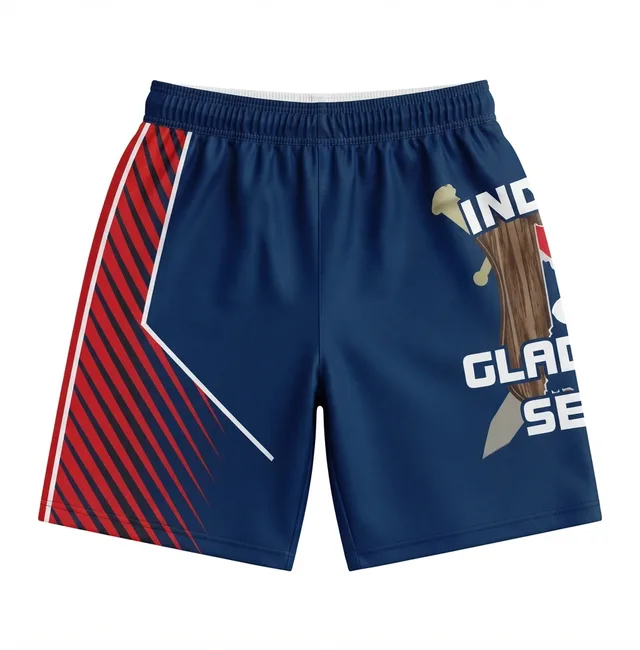 Navy, Red & White Custom Shorts, view 2