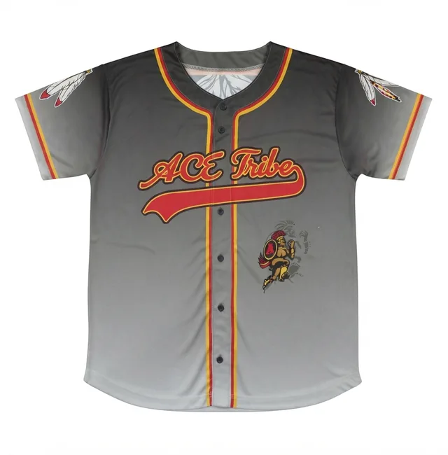 Grey & Orange Baseball & Softball Jersey, reference view