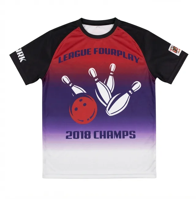 Red, Purple & White Custom T-Shirt, reference view