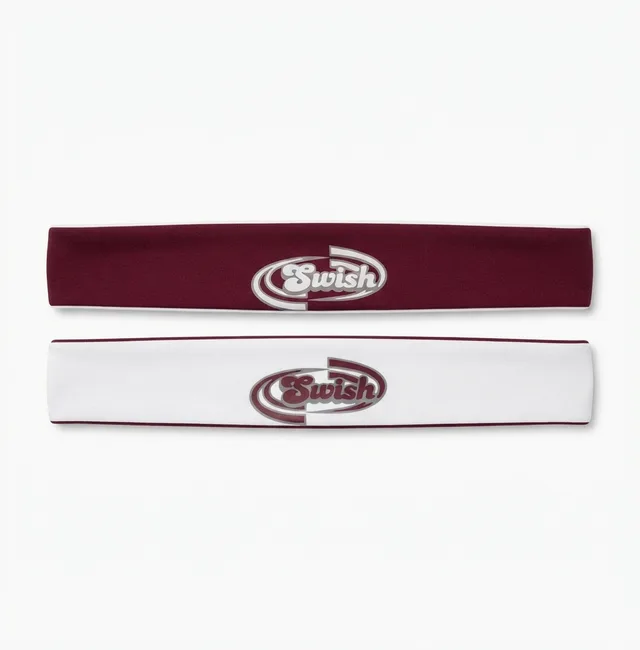 Maroon & White Sports Headband