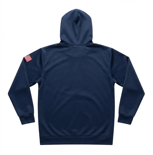 Navy & White Custom Hoodie, view 2