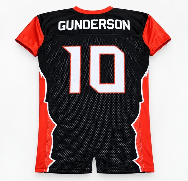 Black & Red American Football Jersey, view 2
