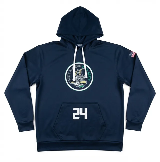 Navy & White Custom Hoodie, reference view