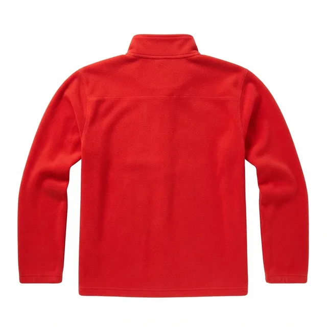Red Quarter-Zip Casual Top, view 2