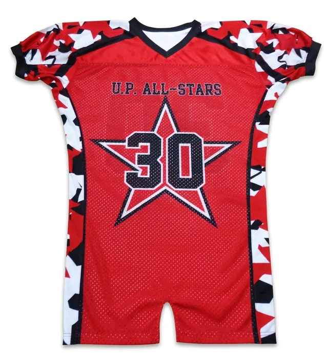 Red Camo American Football Jersey, view 2