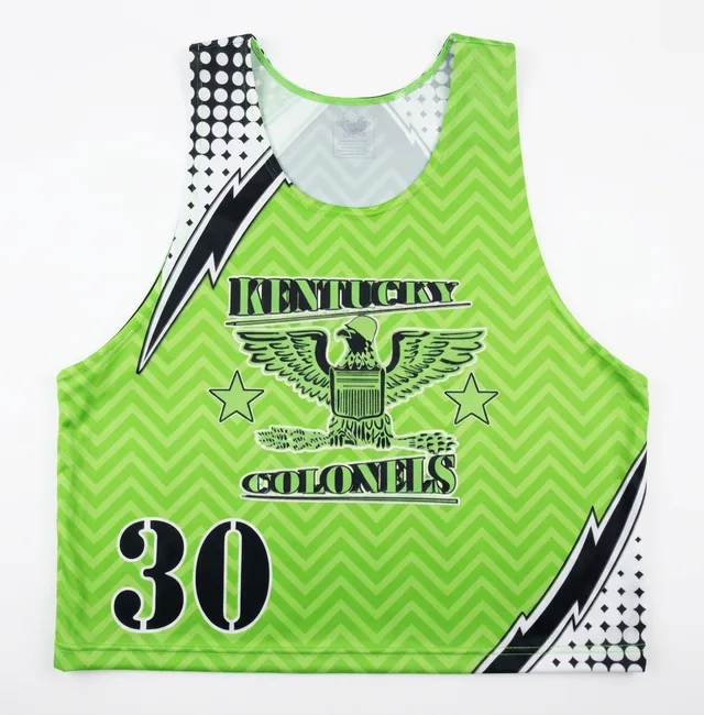 Black & Lime Green Lacrosse Jersey, view 6