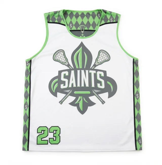 Charcoal & Green Lacrosse Jersey, view 2