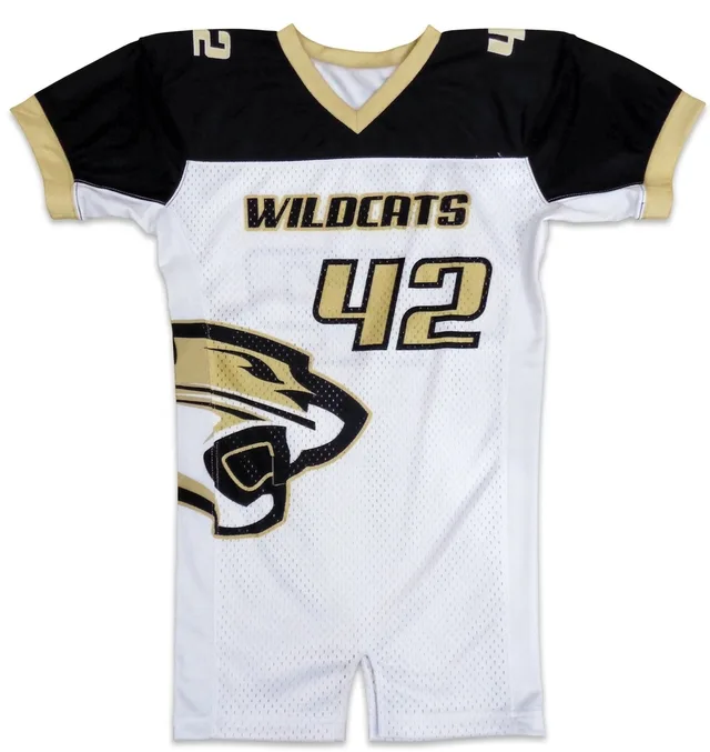 White, Black & Gold American Football Jersey