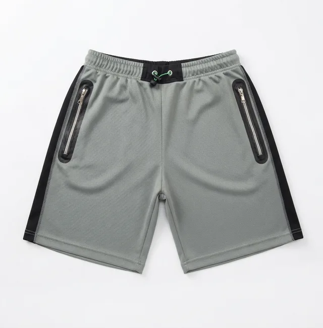 Grey & Black Casual Shorts