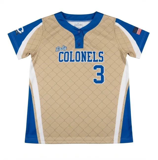 Gold & Blue Baseball & Softball Jersey, reference view