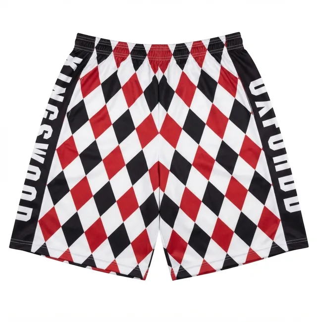 Red, Black & White Custom Shorts