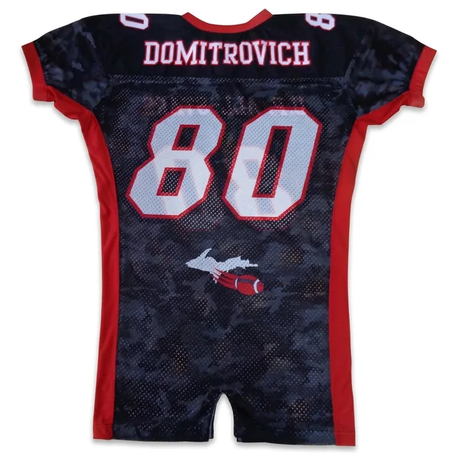 Black Camo American Football Jersey, reference view