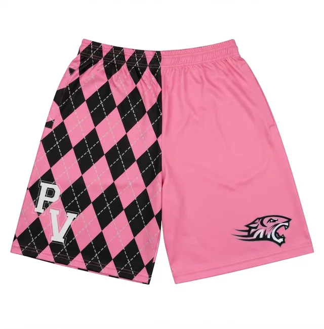 Pink & Black Custom Shorts, view 2