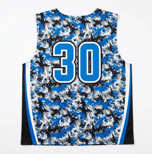 Blue, Black & White Lacrosse Jersey, view 3