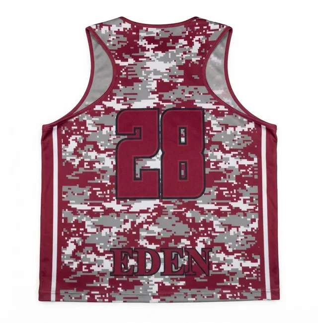 Grey & Maroon Lacrosse Jersey, view 3