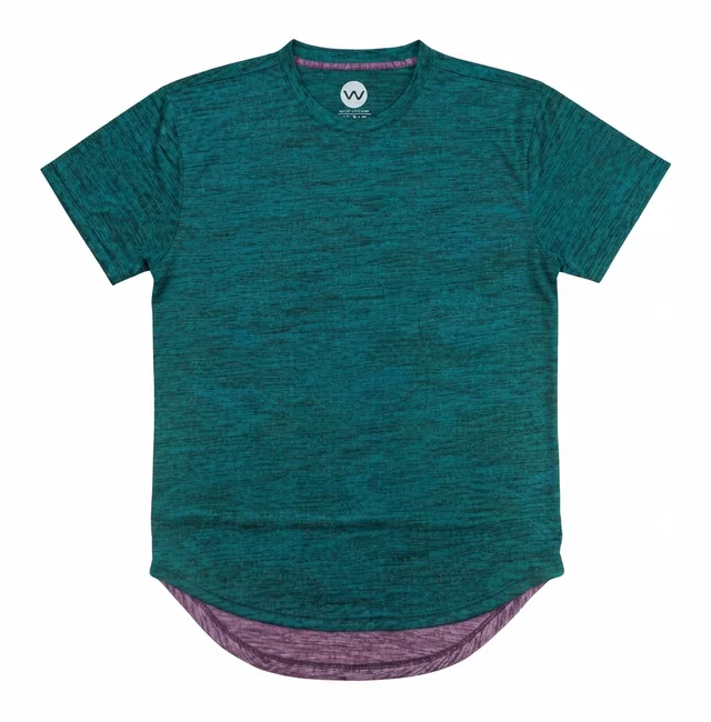 Teal & Muted Purple Casual T-Shirt
