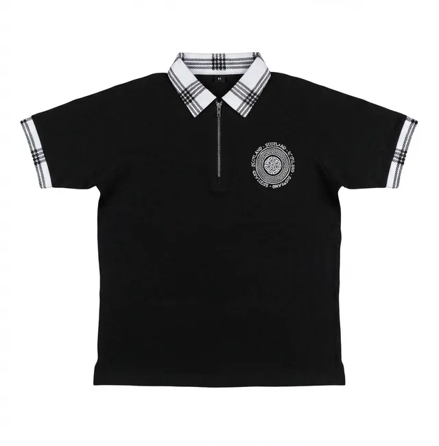 Black & White Casual Polo Shirt