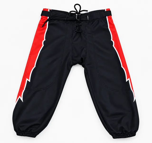 Black & Red American Football Jersey, view 3